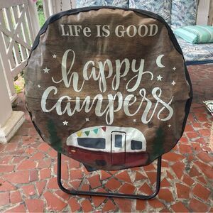 NEW WITHOUT TAGS LIFE IS‎ GOOD HAPPY CAMPERS SPARE TIRE COVER